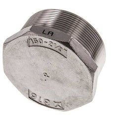 Bouchon R2 1/2'' en acier inoxydable avec hexagone externe 16bar (224.8psi)