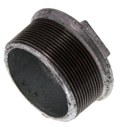 Bouchon R2 1/2'' fonte malléable avec carré extérieur 25bar (351.25psi)