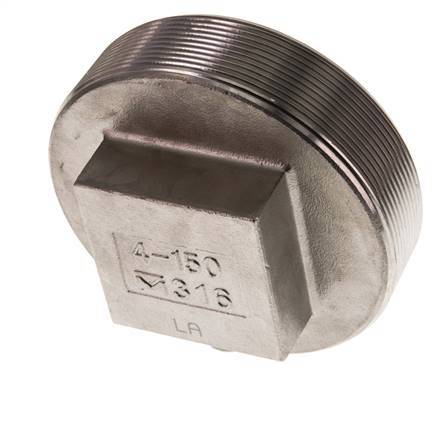 Bouchon R4'' en acier inoxydable avec carré externe 16bar (224.8psi)