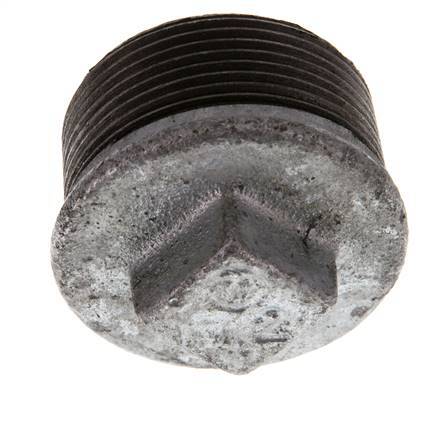 Plug R1 1/2'' Malleable cast iron with External Square 25bar (351.25psi) [2 Pieces]