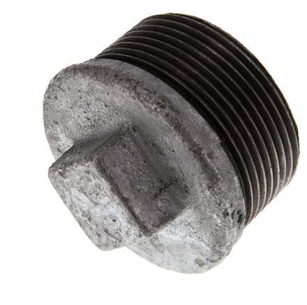 Plug R1 1/2'' Malleable cast iron with External Square 25bar (351.25psi) [2 Pieces]