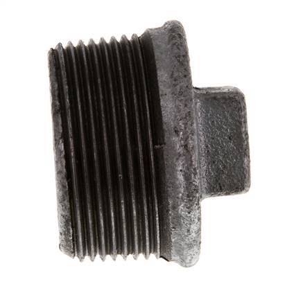 Plug R1 1/2'' Malleable cast iron with External Square 25bar (351.25psi) [2 Pieces]