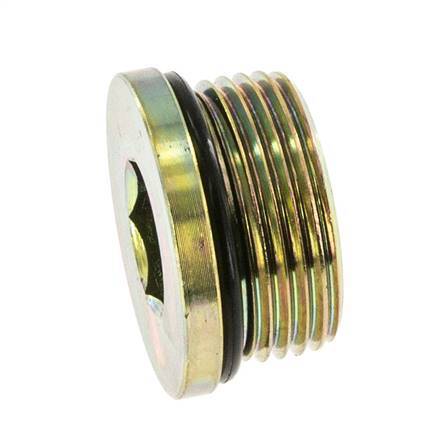 Bouchon UN 1-5/16''-12 Acier NBR avec hexagone interne 400bar (5620.0psi)