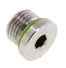 Bouchon UNF 1/2''-20 Acier inoxydable FKM avec hexagone interne 630bar (8851.5psi)