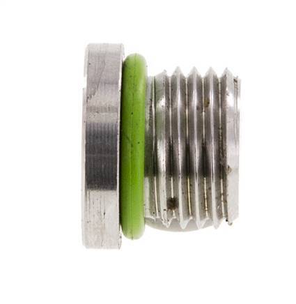 Bouchon UNF 1/2''-20 Acier inoxydable FKM avec hexagone interne 630bar (8851.5psi)