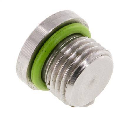 Bouchon UNF 1/2''-20 Acier inoxydable FKM avec hexagone interne 630bar (8851.5psi)