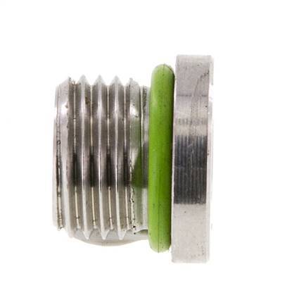 Bouchon UNF 1/2''-20 Acier inoxydable FKM avec hexagone interne 630bar (8851.5psi)