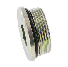 Plug UN 1-5/8''-12 Steel NBR with Internal Hex 250bar (3512.5psi)