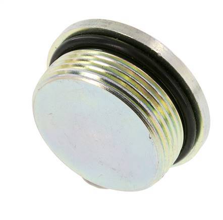 Bouchon UN 1-5/8''-12 Acier NBR avec hexagone interne 250bar (3512.5psi)