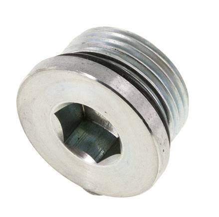 Bouchon UN 1-3/16INCH-12 Acier NBR avec hexagone interne 400bar (5620.0psi)