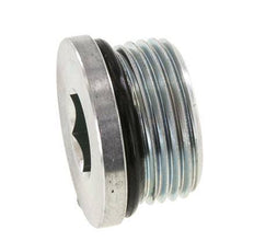 Plug UN 1-3/16INCH-12 Steel NBR with Internal Hex 400bar (5620.0psi)