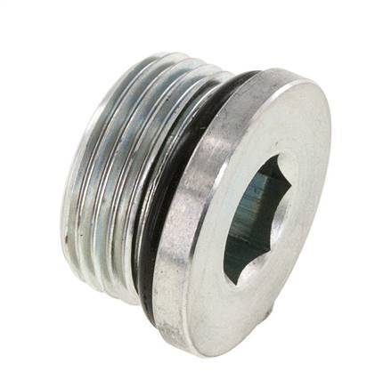 Bouchon UN 1-3/16INCH-12 Acier NBR avec hexagone interne 400bar (5620.0psi)