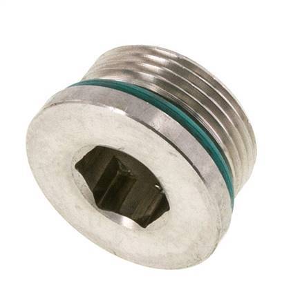Bouchon UN 1-5/16''-12 Acier inoxydable FKM avec hexagone interne 400bar (5620.0psi)