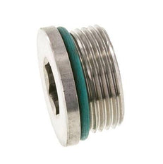 Plug UN 1-5/16''-12 Stainless steel FKM with Internal Hex 400bar (5620.0psi)