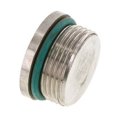 Bouchon UN 1-5/16''-12 Acier inoxydable FKM avec hexagone interne 400bar (5620.0psi)