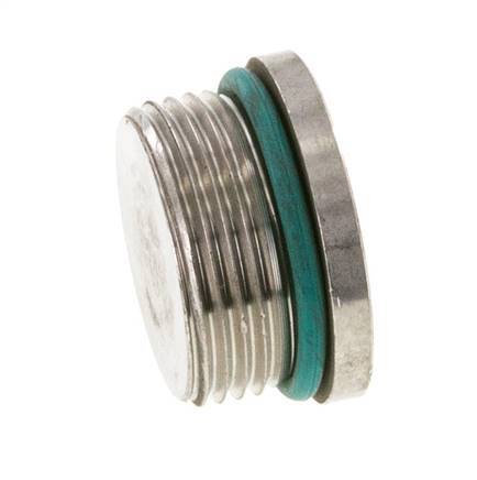 Bouchon UN 1-5/16''-12 Acier inoxydable FKM avec hexagone interne 400bar (5620.0psi)