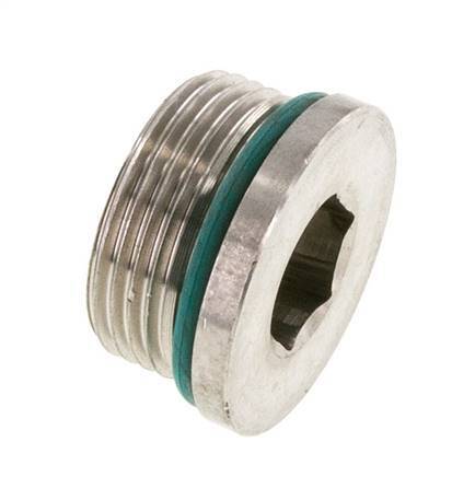 Bouchon UN 1-5/16''-12 Acier inoxydable FKM avec hexagone interne 400bar (5620.0psi)