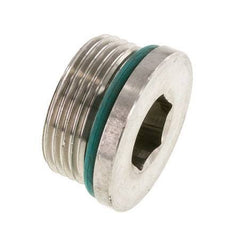 Bouchon UN 1-5/16''-12 Acier inoxydable FKM avec hexagone interne 400bar (5620.0psi)