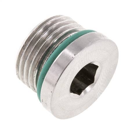 Plug UNF 3/4INCH-16 Stainless steel FKM with Internal Hex 630bar (8851.5psi)