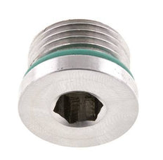 Bouchon UNF 3/4INCH-16 Acier inoxydable FKM avec hexagone interne 630bar (8851.5psi)