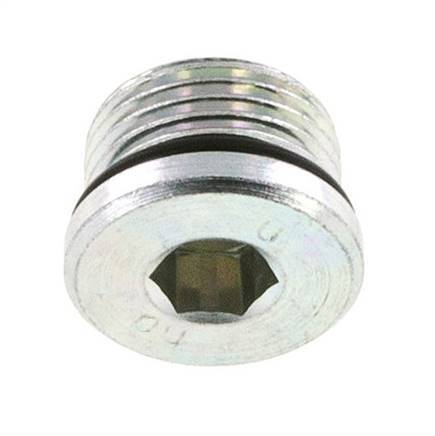 Bouchon UNF 7/8''-14 Acier NBR avec hexagone interne 630bar (8851.5psi)