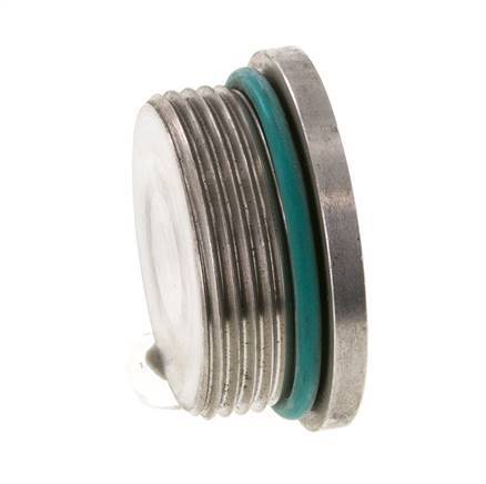Bouchon UN 1-5/8''-12 Acier inoxydable FKM avec hexagone interne 250bar (3512.5psi)