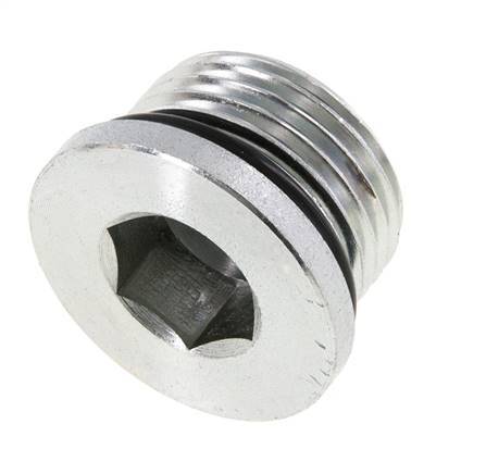 Bouchon UN 1-1/16''-12 Acier NBR avec hexagone interne 400bar (5620.0psi)