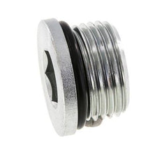 Plug UN 1-1/16''-12 Steel NBR with Internal Hex 400bar (5620.0psi)