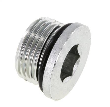Bouchon UN 1-1/16''-12 Acier NBR avec hexagone interne 400bar (5620.0psi)