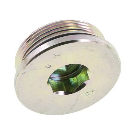 Plug UN 1-7/8''-12 Steel NBR with Internal Hex 250bar (3512.5psi)