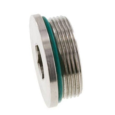 Bouchon UN 1-7/8''-12 Acier inoxydable FKM avec hexagone interne 250bar (3512.5psi)