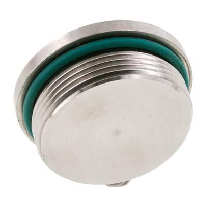 Bouchon UN 1-7/8''-12 Acier inoxydable FKM avec hexagone interne 250bar (3512.5psi)