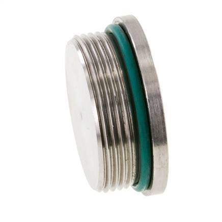 Bouchon UN 1-7/8''-12 Acier inoxydable FKM avec hexagone interne 250bar (3512.5psi)