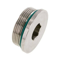 Bouchon UN 1-7/8''-12 Acier inoxydable FKM avec hexagone interne 250bar (3512.5psi)