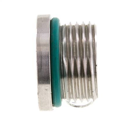 Bouchon UN 1-1/16''-12 Acier inoxydable FKM avec hexagone interne 400bar (5620.0psi)