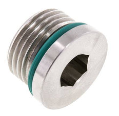 Bouchon UNF 7/8''-14 Acier inoxydable FKM avec hexagone interne 630bar (8851.5psi)
