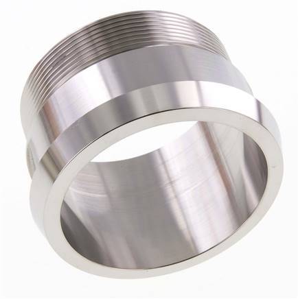 DIN 11851 Raccord sanitaire (laitier) 100mm Cône x G3 pouce Mâle Acier inoxydable