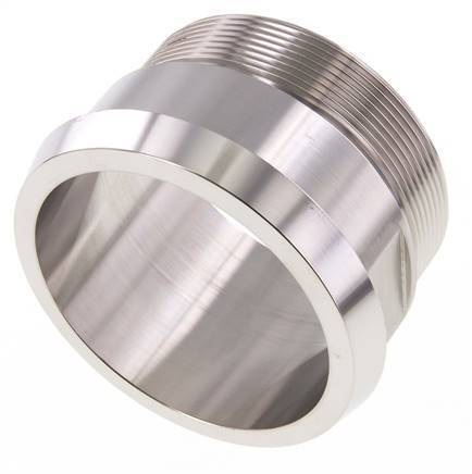 DIN 11851 Raccord sanitaire (laitier) 100mm Cône x G3 pouce Mâle Acier inoxydable