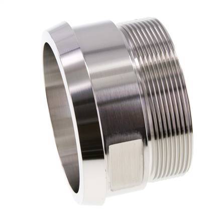 DIN 11851 Raccord sanitaire (laitier) 100mm Cône x G3 pouce Mâle Acier inoxydable