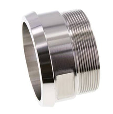 DIN 11851 Raccord sanitaire (laitier) 100mm Cône x G3 pouce Mâle Acier inoxydable
