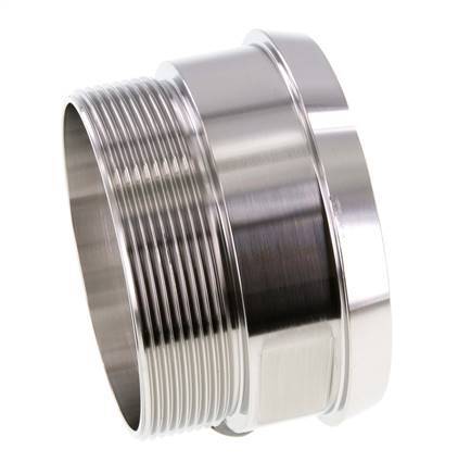 DIN 11851 Raccord sanitaire (laitier) 100mm Cône x G3 pouce Mâle Acier inoxydable