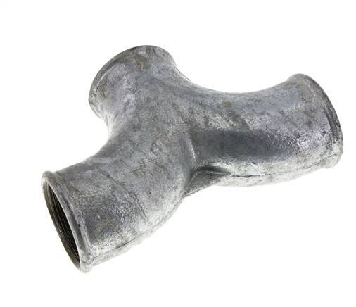 Raccord en T Rp2'' Femelle Fonte malléable 25bar (351.25psi)