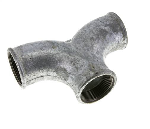 Raccord en T Rp2'' Femelle Fonte malléable 25bar (351.25psi)