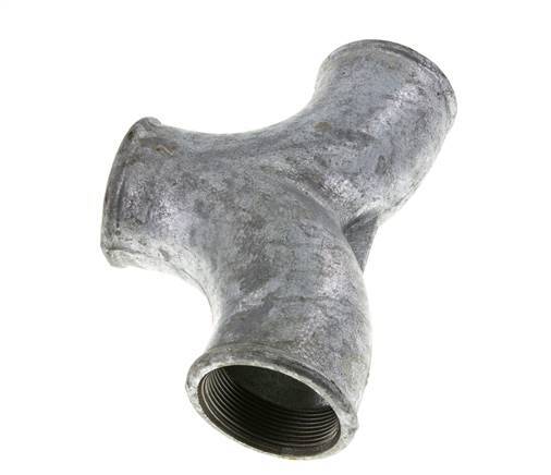 Raccord en T Rp2'' Femelle Fonte malléable 25bar (351.25psi)