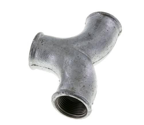 Raccord en T Rp1'' Femelle Fonte malléable 25bar (351.25psi)