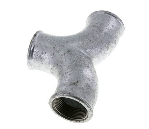 Raccord en T Rp1 1/2'' Femelle Fonte malléable 25bar (351.25psi)