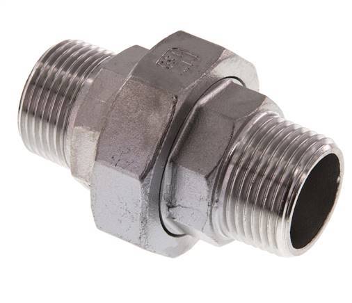 Union Connecteur droit R1'' Acier inoxydable Joint plat PTFE 16bar (224.8psi)