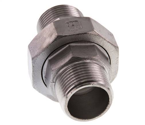 Union Connecteur droit R1'' Acier inoxydable Joint plat PTFE 16bar (224.8psi)