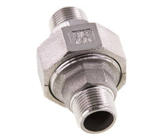 Raccord union droit R3/8'' Acier inoxydable Joint plat PTFE 16bar (224.8psi)