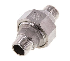 Raccord union droit R3/8'' Acier inoxydable Joint plat PTFE 16bar (224.8psi)